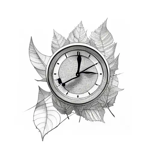 Clock And Leaf