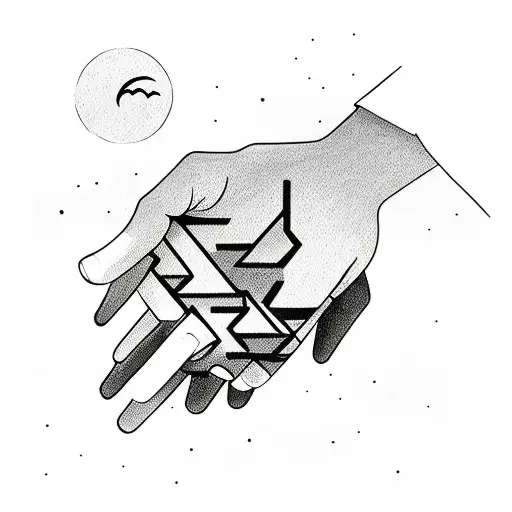 Hand Holding A Sunset