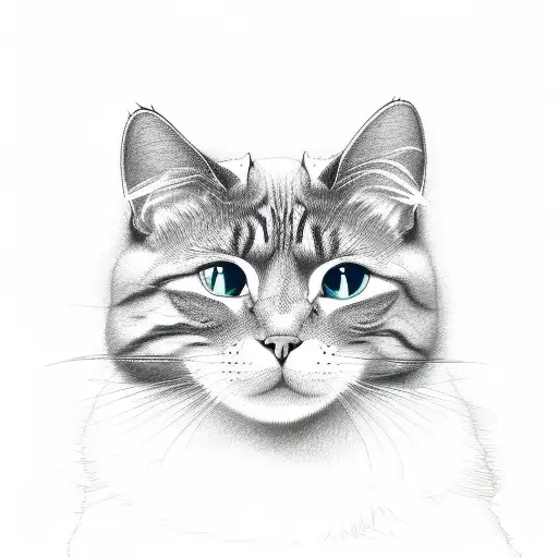 Black And White Color Slim Cat