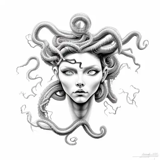 Half Child Half Woman Medusa