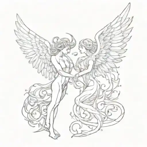 Angel & Devil Semicolon