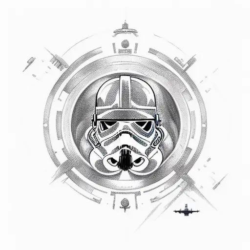 Maritime Symbols Integrated With Star Wars Characters