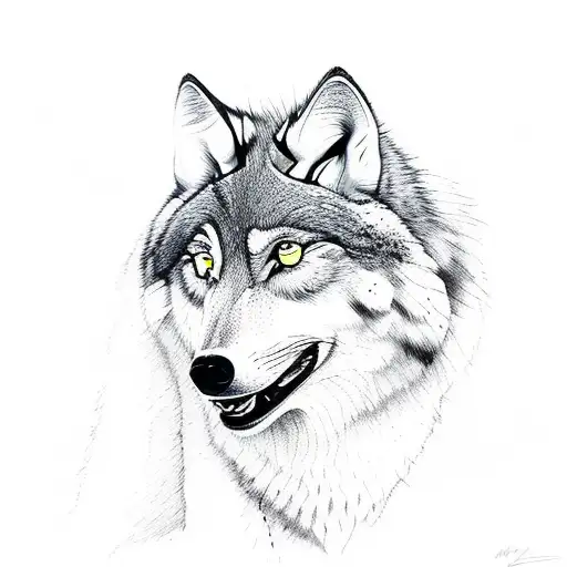 Me And My Son Represented With Wolfs