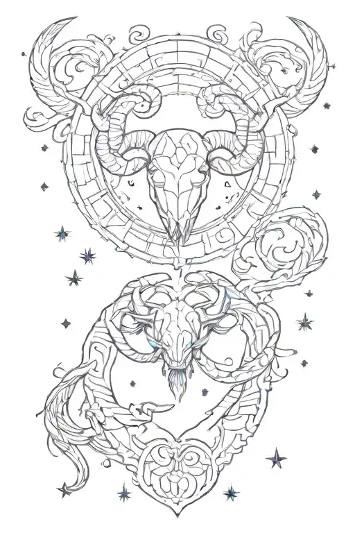 Incorporate Elements Of The Zodiac Cancer Symbol With A Heart And Infinity Symbol In A Sketch Style