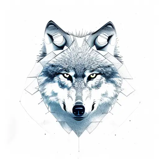 Wolf With Bandana On The Head