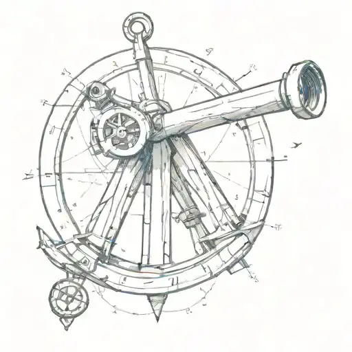 Small Simple Sextant Pointed At Star