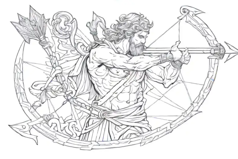 Greek God Holding Arrow