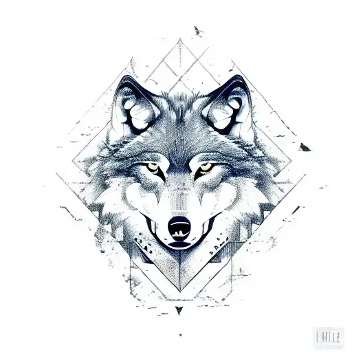 Wolf Logo And Sword