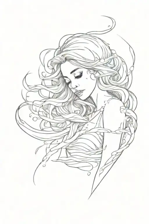 Mermaid Crying With Tears