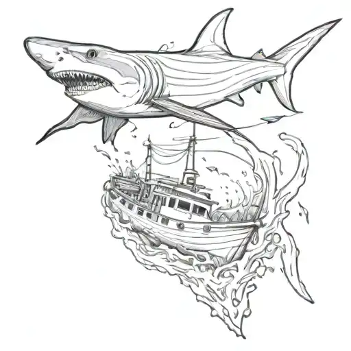 Shark Around A Crash Boat Fishing