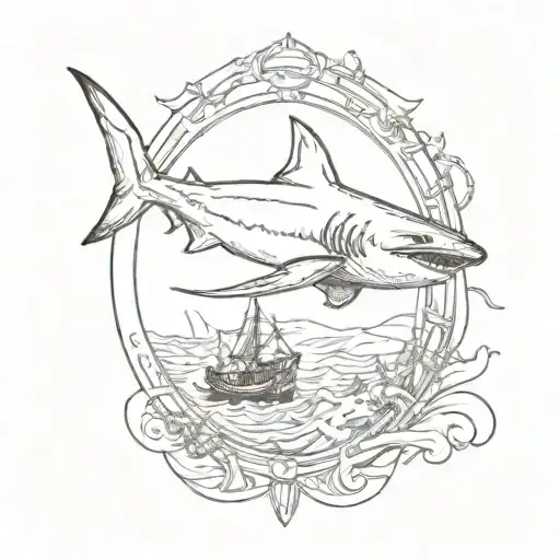 Shark Around A Crash Boat Fishing