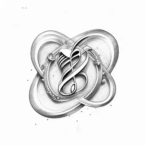 A Music Note Intertwined With A Bible Verse