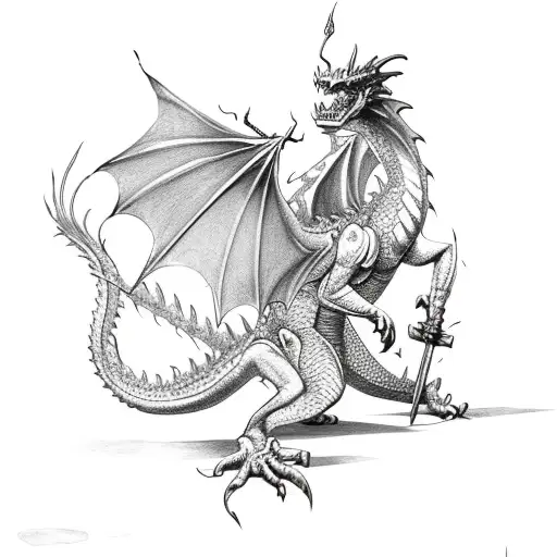 Dragon With A Sword