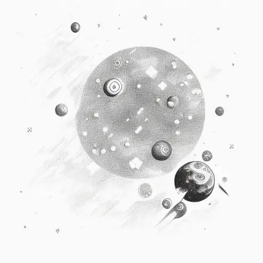 A Detailed Galaxy With Bright Shooting Stars With Birthdates Beside Them