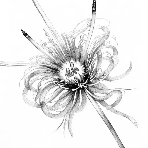 Watercolor Spider Lily