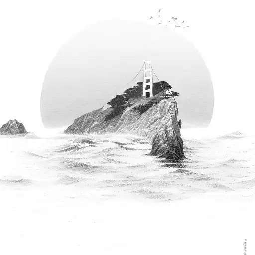 Foggy San Francisco Ocean Sea Cliffs