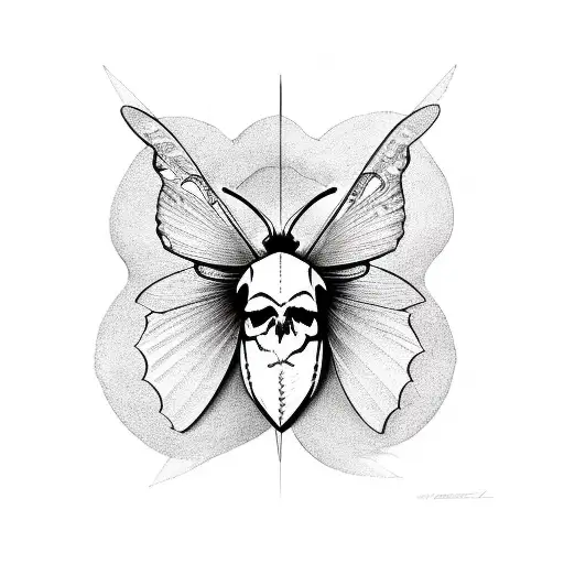 Moth And Skull