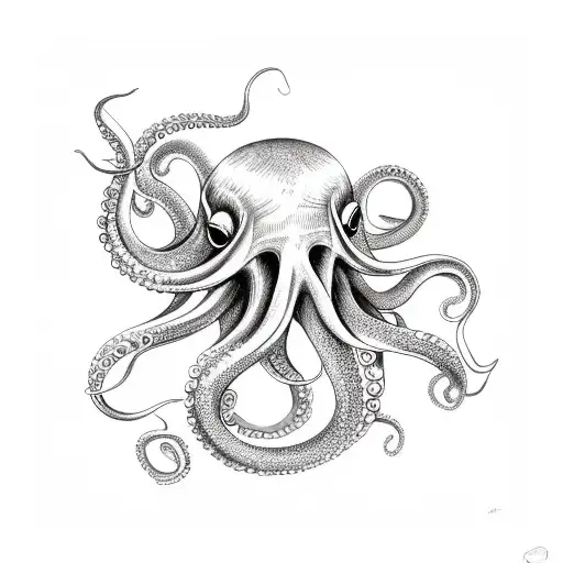 Octopus Mermaid Cat Skull