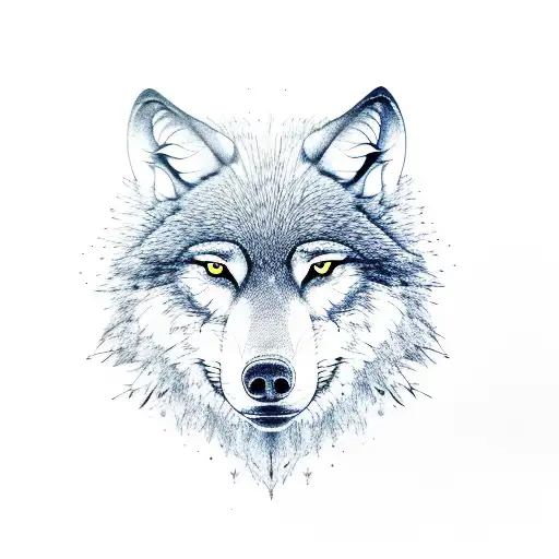 A Majestic Wolf Standing On A Mountaintop