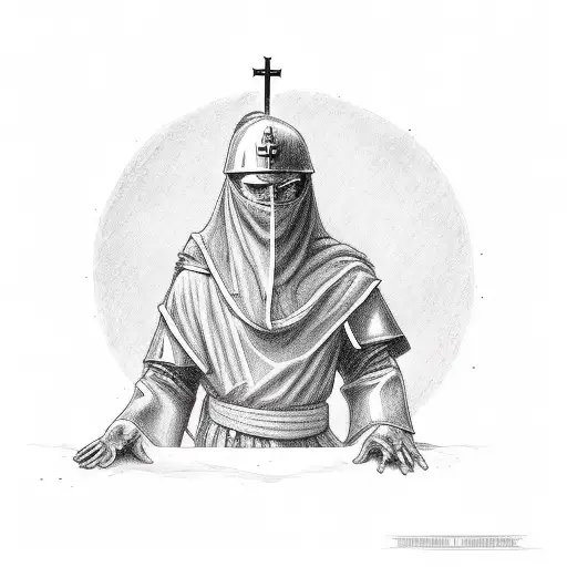 Christian Crusade Soldier With The Words Here I Am Send Me