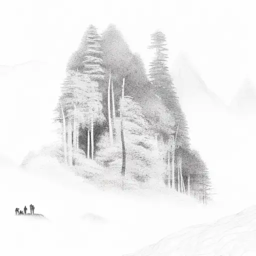 A Photographer Capturing The Beauty Of A Foggy Mountain Landscape