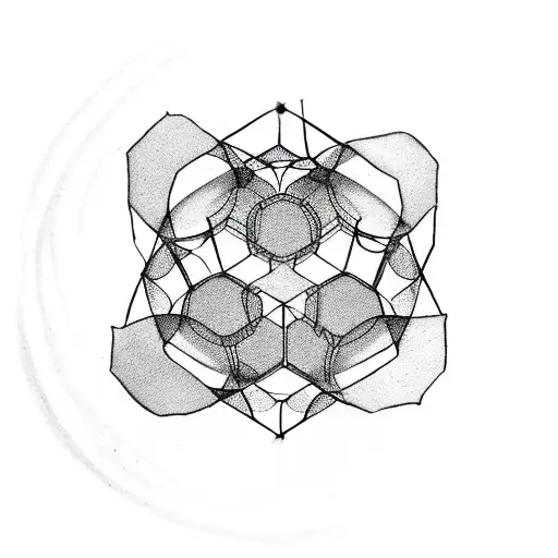 Hexagon Shape With Marriage Symbol Inside