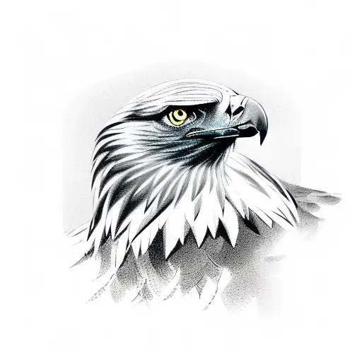 Golden Eagle Surrounded By Flowera