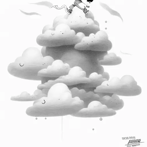 Kid Slieeping On A Cloud