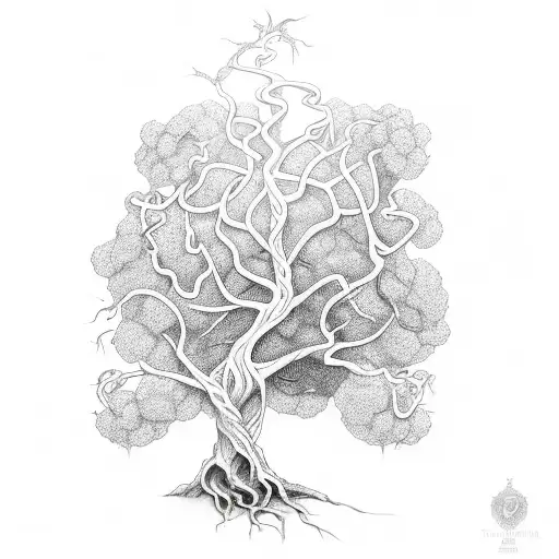 Yggdrasil Tree Tattoo For Neck
