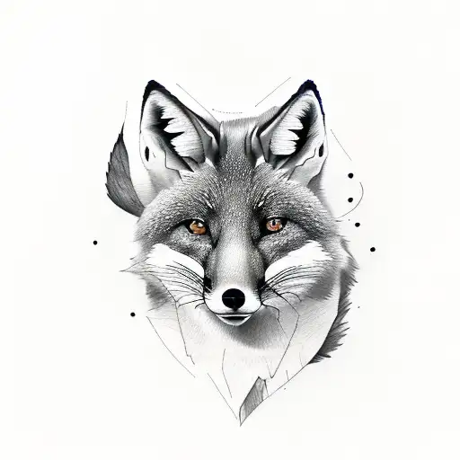 Chest Tattoo Female Upper Fox