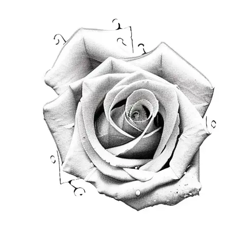 Mexican Puzzle On Fire With Roses