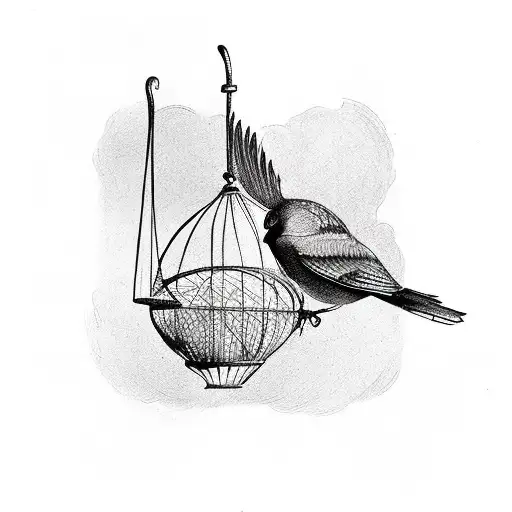 Bird Escaping From Its Cage