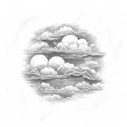 Quote On A Scroll Surrounded With Clouds
