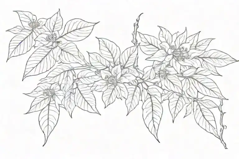 A Climbing Plant Around The Collarbone Tattoo Featuring