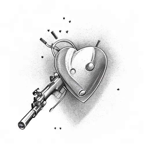 Gun Shooting Heart Shape Bullets