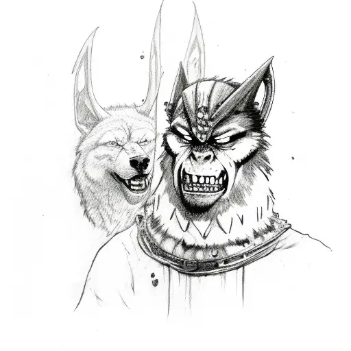 Orc Shaman With Wolf