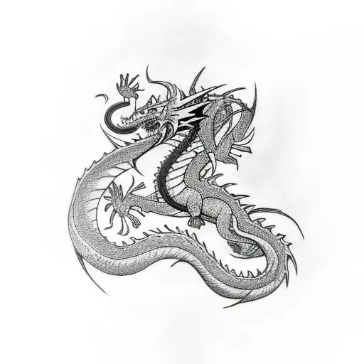 Gaxley Tattoo Half Sleeve With A Dragon