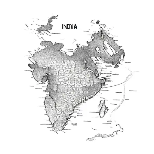 A Snake Wrapped Around A World Map With India Highlighted