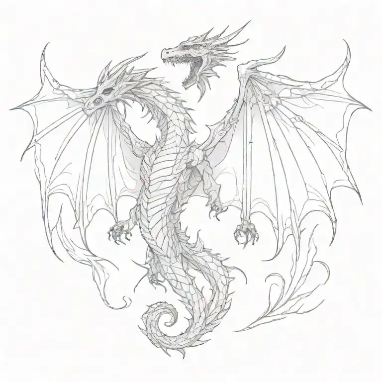 Dragon Wings Spread Open