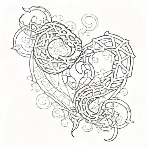 Scorpio Symbol And Heart