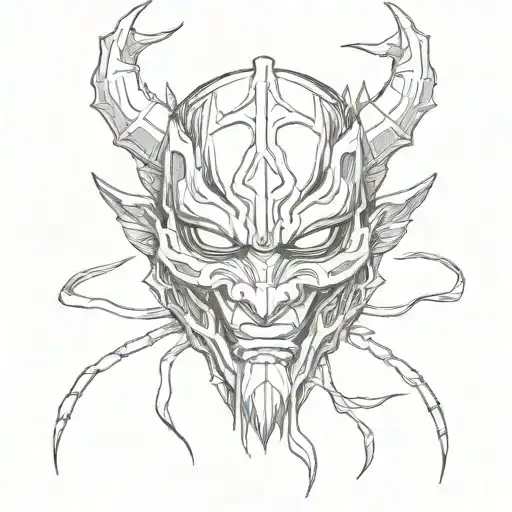 Ninja Only Demon Mask Adorned