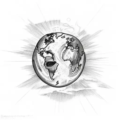 Souls Dancing Over A Ring Overlooking Earth Planet