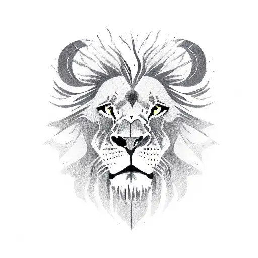 Marketing Symbols Forming A Bold Lion