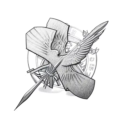 Hunger Games Bow And Arrow With Flowers