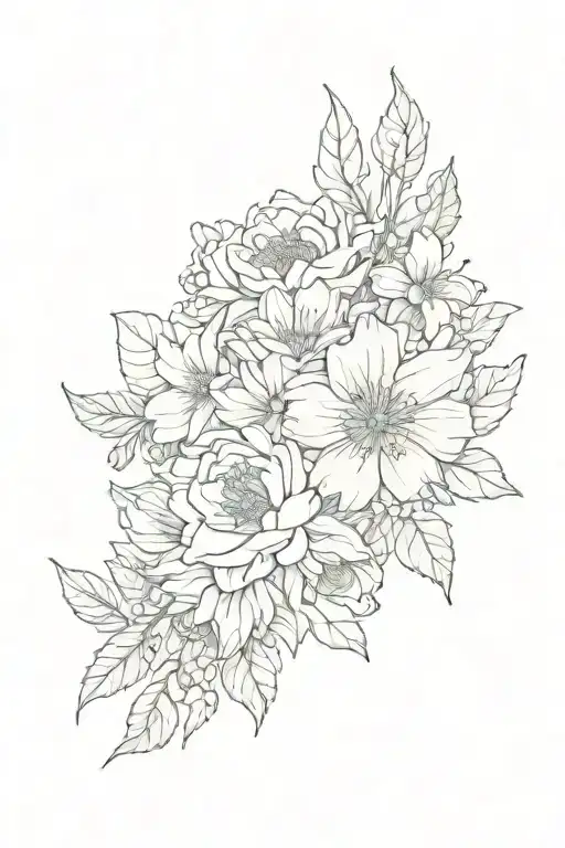 Birth Flower Bouquet June August October