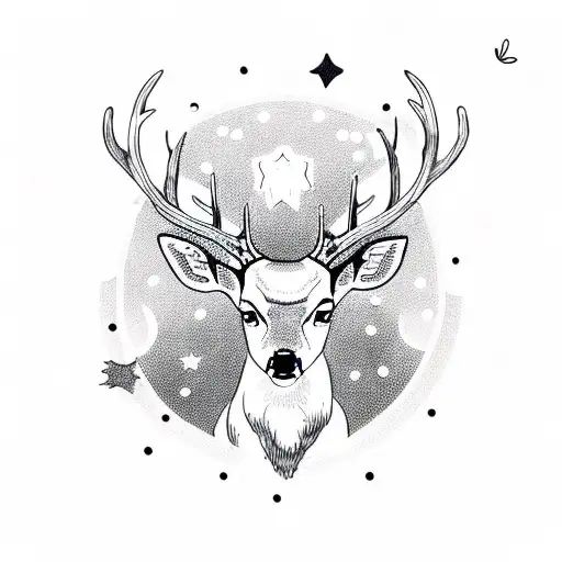 Deer With Stars As Eyes