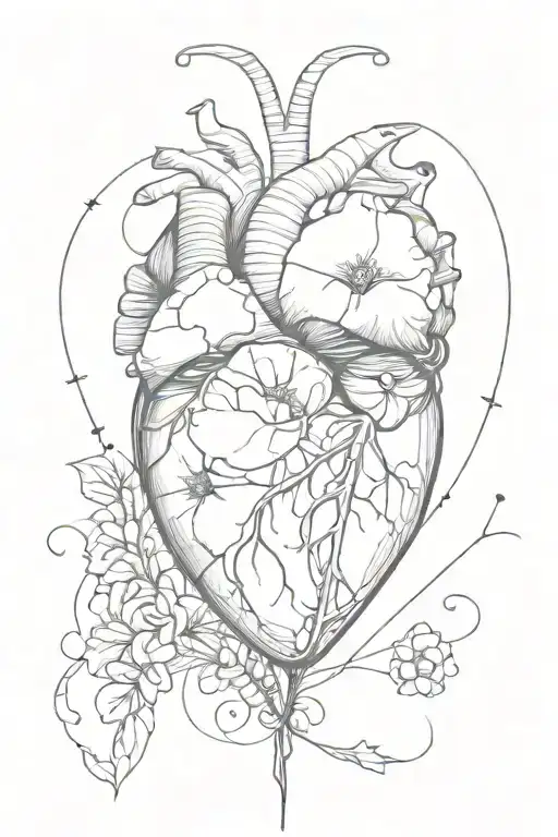 Broken Heart Being Sewn Together