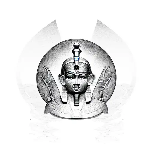 Egyptian Hieroglyph Style Including Ankh