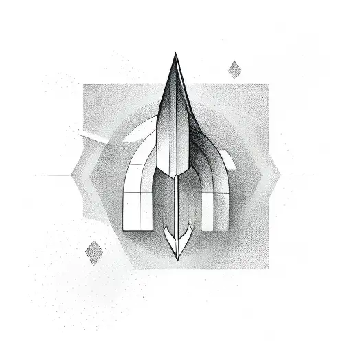 Straight Arrow With Audio Wave