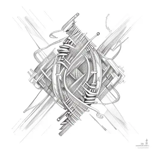 A Quill Pen Intertwined With A Single Dna Double-helix